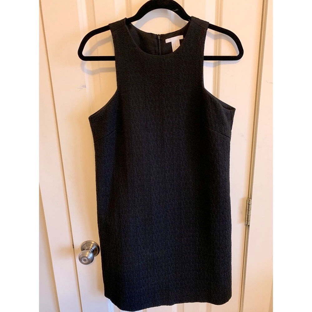 H&M black racer back dress size 10